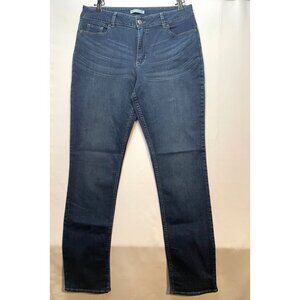 Lee Riders jeans womens 14 33 x 34 curvy fit skinny leg mid rise slim blue new